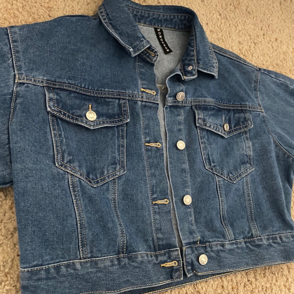 Momokrom Blue Balloon Sleeve Denim Jacket